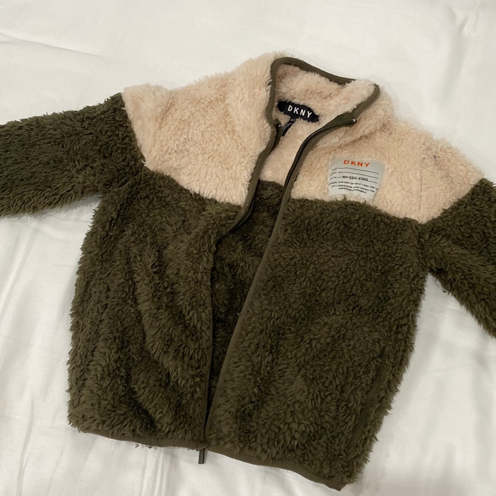 DKNY unisex fuzzy jacket